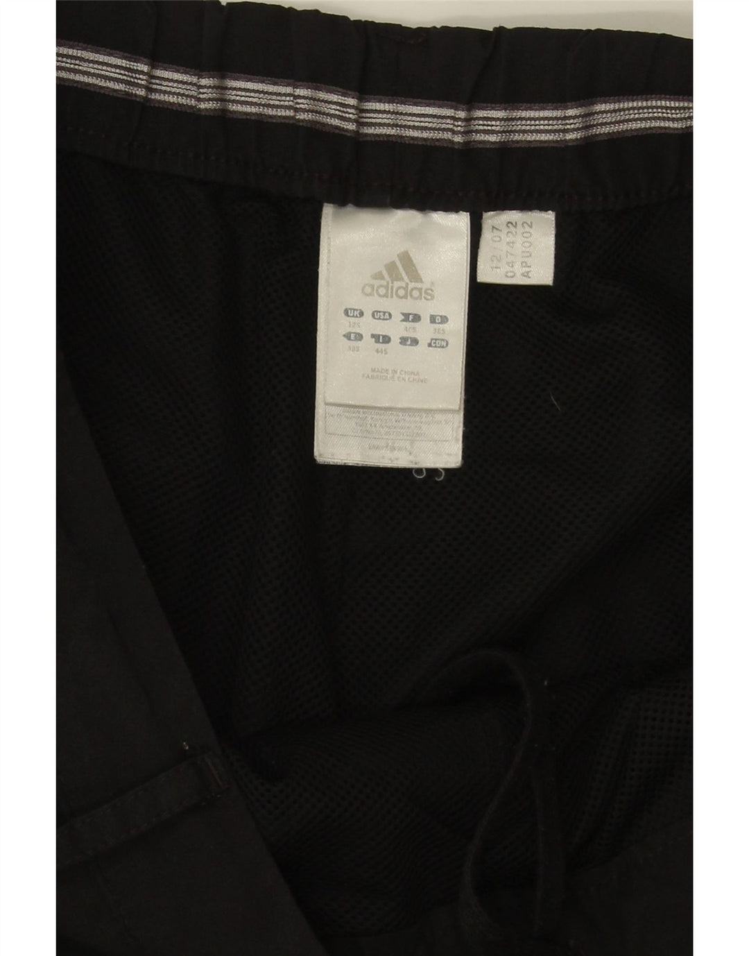 Pantaloni de trening Adidas pentru femei cu picioare largi UK 12 Poliester mediu negru