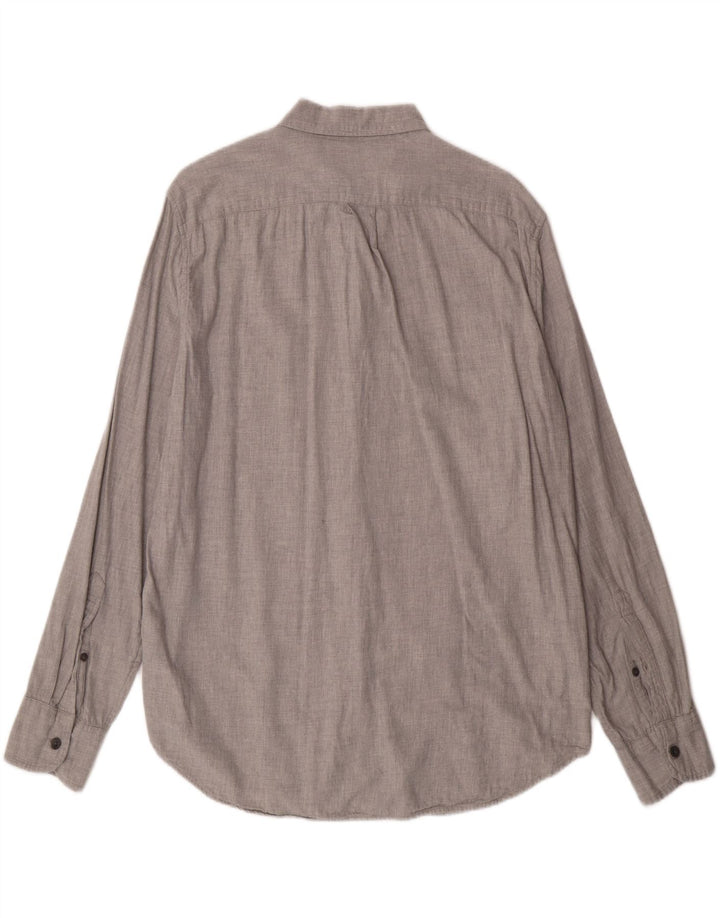 J. CREW Mens Shirt Large Grey Cotton Vintage J. Crew and Second-Hand J. Crew from Messina Hembry 