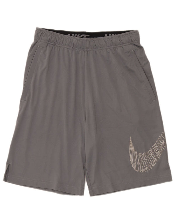 Pantaloni scurți sport Nike Dri Fit Graphic pentru bărbați, gri mediu, poliester