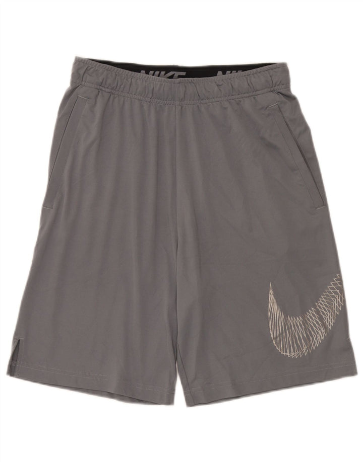 Pantaloni scurți sport Nike Dri Fit Graphic pentru bărbați, gri mediu, poliester