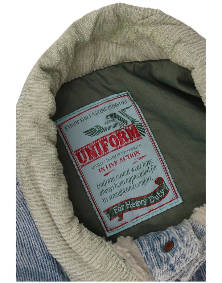 Jachetă pentru bărbați din denim Sherpa UK 42 XL Albastru