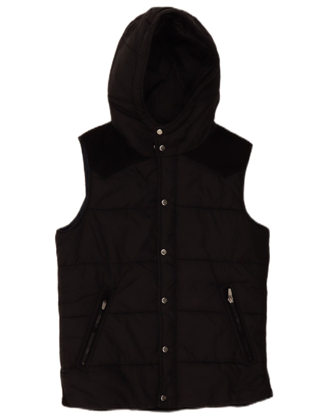Gilet căptușit cu glugă pentru bărbați ZARA UK 36 Small Black