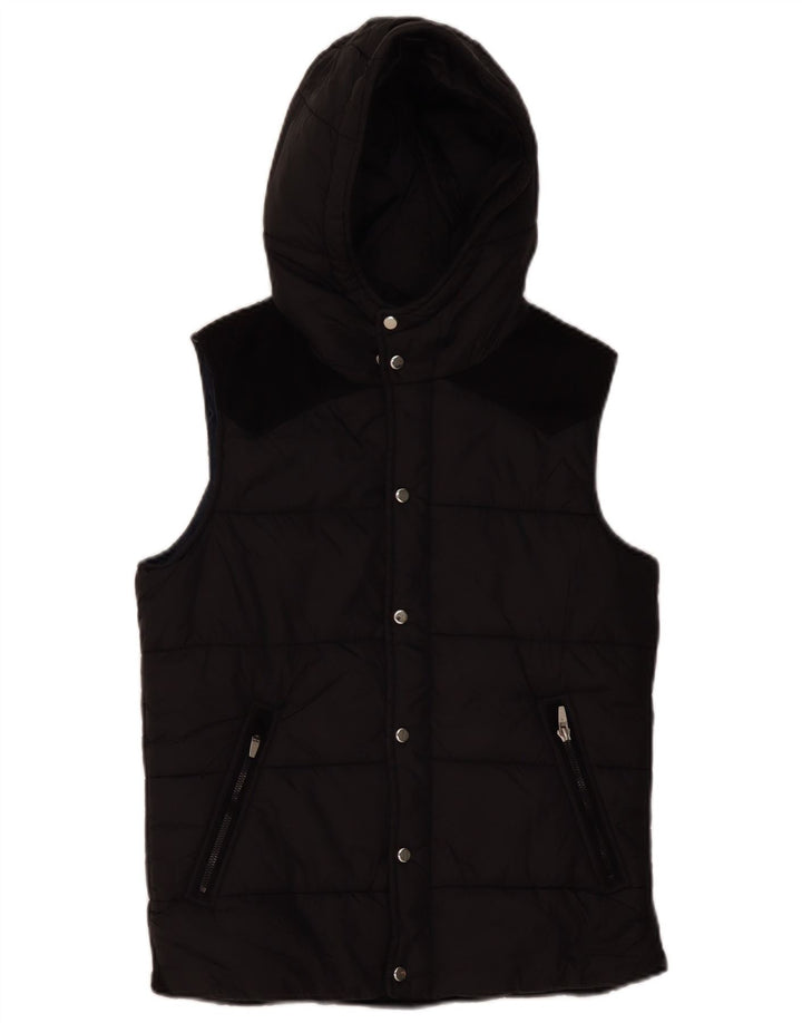 Gilet căptușit cu glugă pentru bărbați ZARA UK 36 Small Black