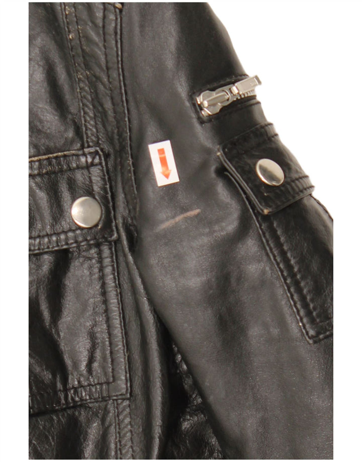 Palton din piele Gipsy pentru femei UK 12 Medium Black