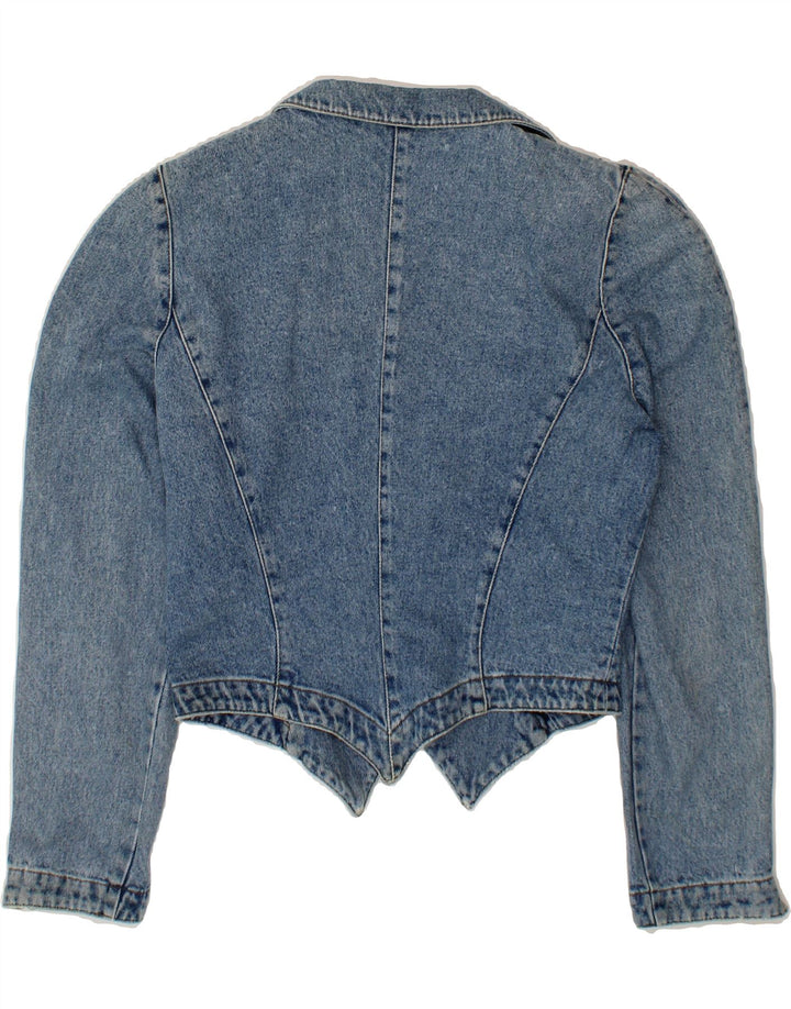 ROCCOBAROCCO Womens Denim Jacket UK 14 Medium Blue Vintage Roccobarocco and Second-Hand Roccobarocco from Messina Hembry 