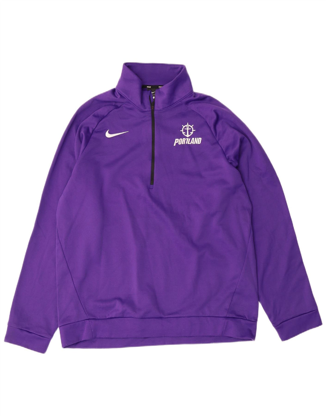 Pulover NIKE pentru bărbați, cu fermoar, cu gât, poliester mare violet