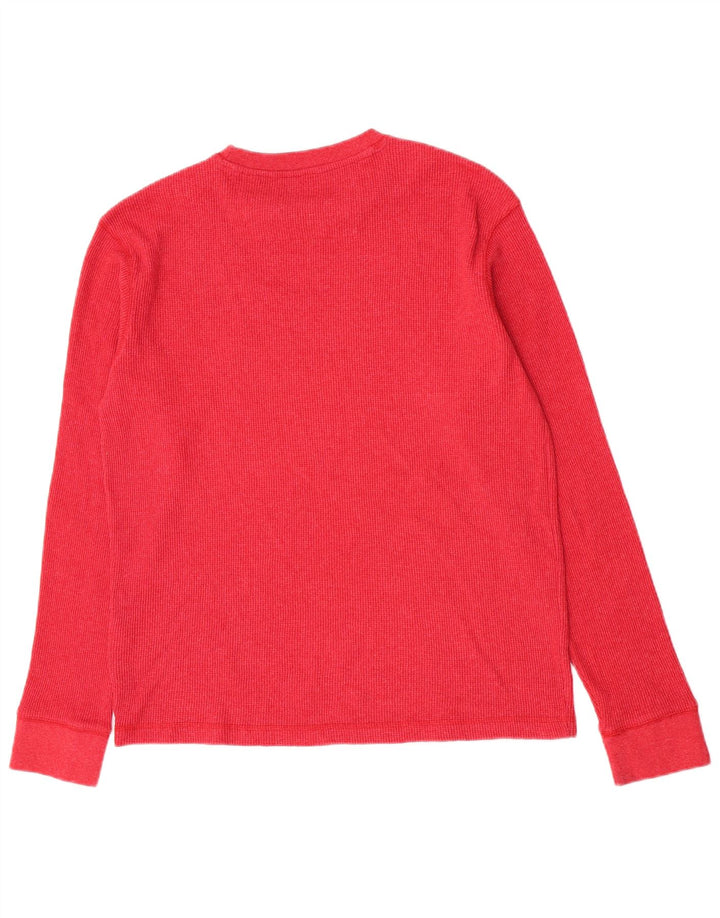 Tricou pentru bărbați Chaps Top mânecă lungă mare bumbac roșu