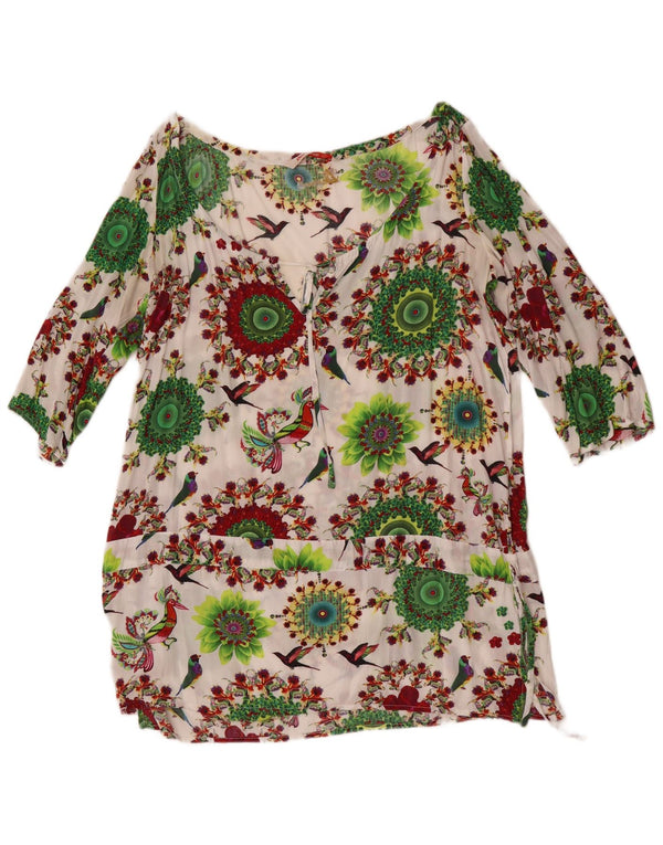 Bluză cu mâneci 3/4 pentru femei Desigual UK 14, mare, multicoloră, florală