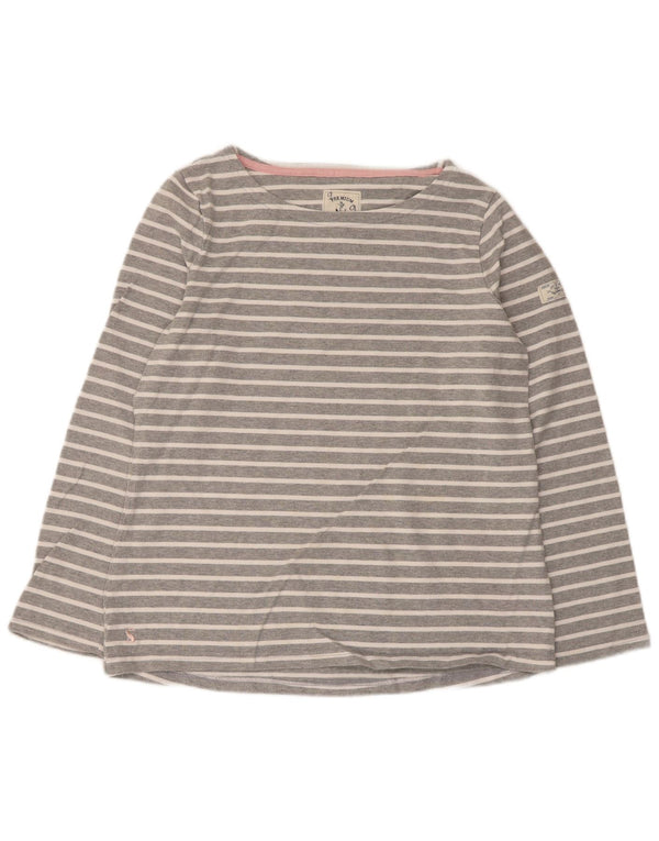 Joules Top pentru femei cu mânecă lungă UK 14 mare, bumbac cu dungi gri