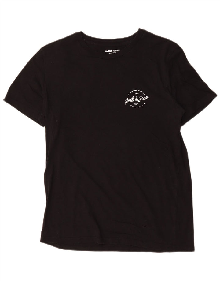 Tricou Jack & Jones pentru bărbați Top mare din bumbac negru