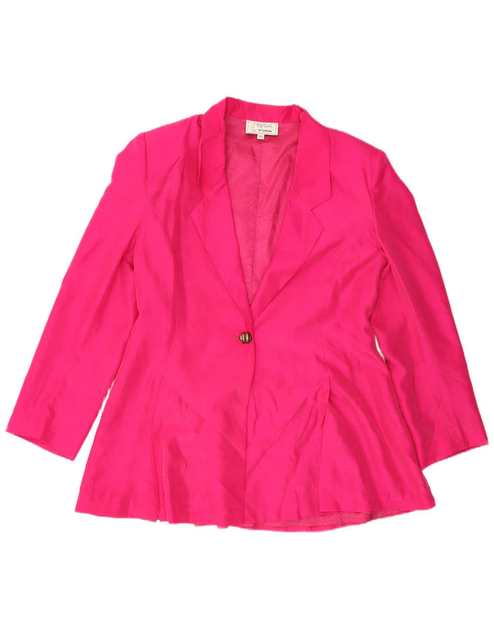 Jachetă Blazer Femei Yorn 1 Button EU 40 Mătase Roz Mediu