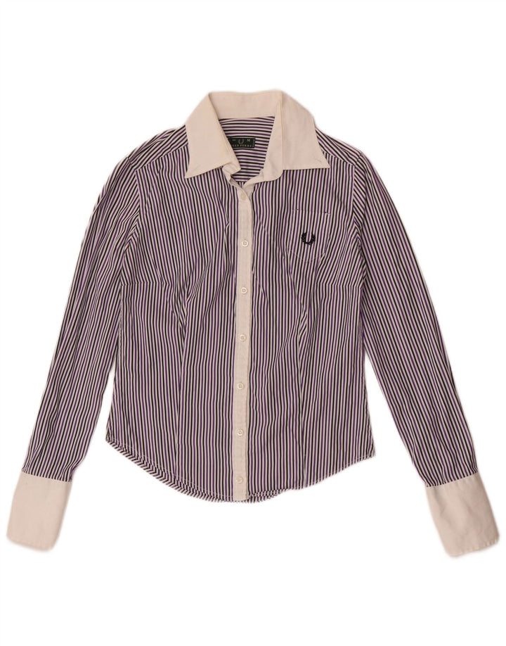 Cămașă formală pentru femei Fred Perry UK 12 Medium Purple Pinstripe