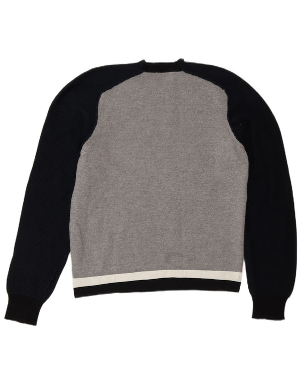 Pulover Iceberg pentru femei cu decolteu rotund UK 12 Gri mediu Lână bloc de culoare