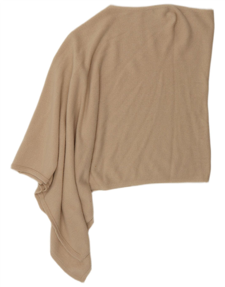 Pulover poncho asimetric pentru femei Benetton Lână bej mărime unica