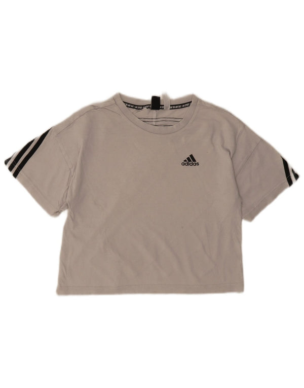 Tricou Crop Adidas Fete Top 11-12 Ani Gri
