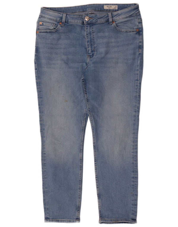 Blugi subțiri The Lily pentru femei de la Marks & Spencer UK 16 mare L34 L27 bumbac albastru