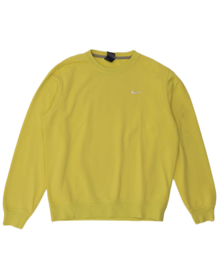 Pulover Nike pentru bărbați, bumbac galben mediu