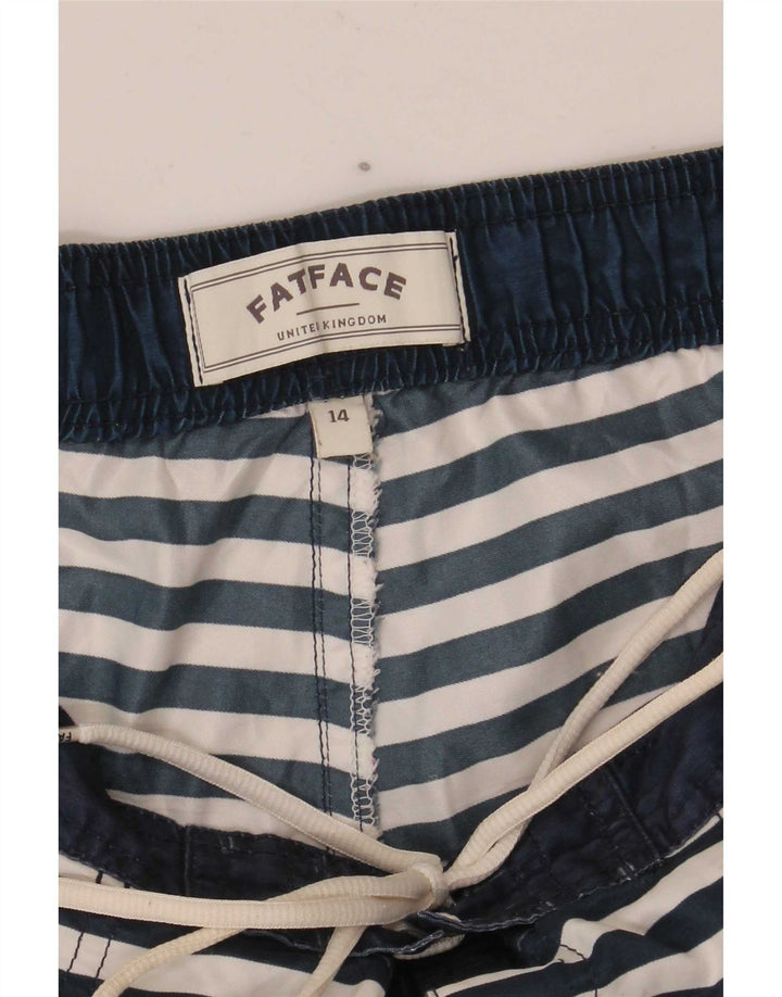 Fat Face, damă, pantaloni scurți de înot UK 14 mare, bleumarin, poliester cu dungi