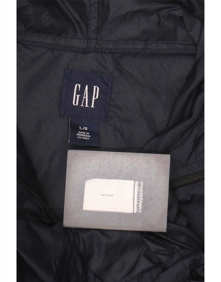 Gap Jachetă de ploaie cu glugă pentru bărbați UK 40 mare, albastru bleumarin, nailon