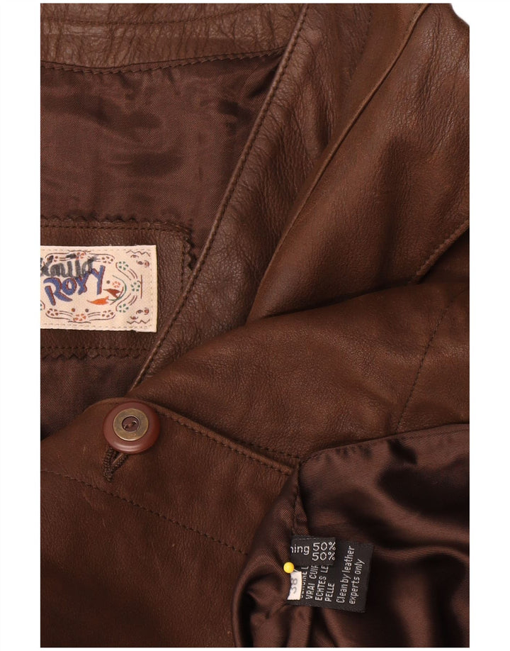 Gilet din piele pentru femei Roxy EU 38 din piele maro medie