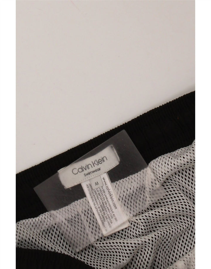 CALVIN KLEIN Pantaloni scurți de înot cu grafic pentru femei UK 14 Poliester mediu negru