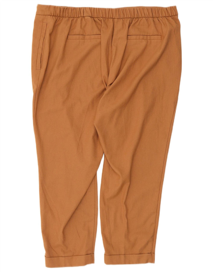 Pantaloni tăiați pentru femei Marks & Spencer UK 20 2XL W38 L25 Bej Poliester