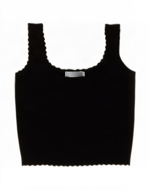 Top Crop pentru femei Zara UK 12 Medium Negru