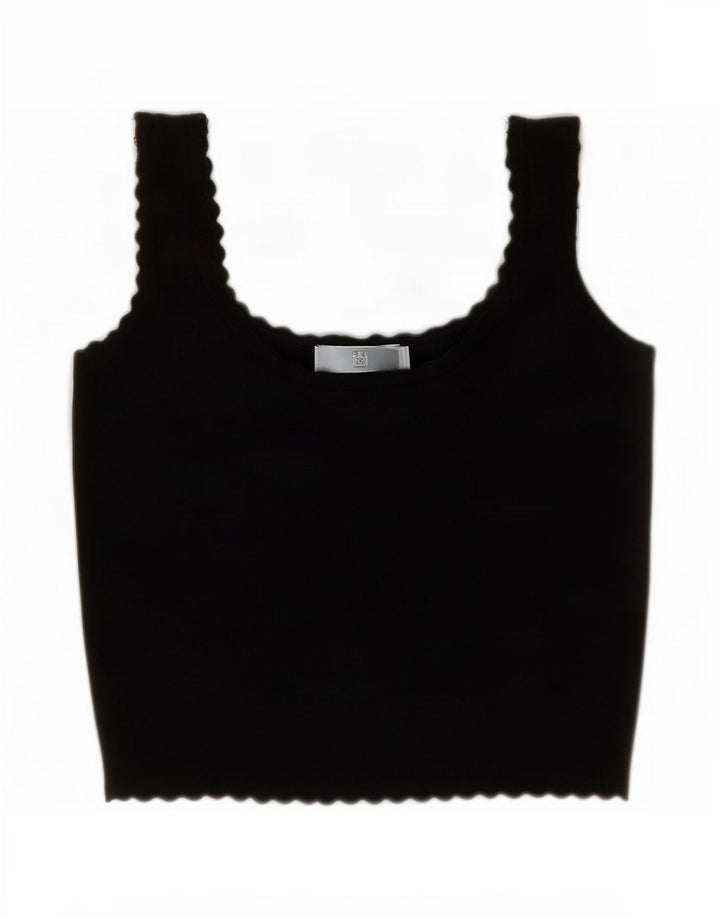 Top Crop pentru femei Zara UK 12 Medium Negru