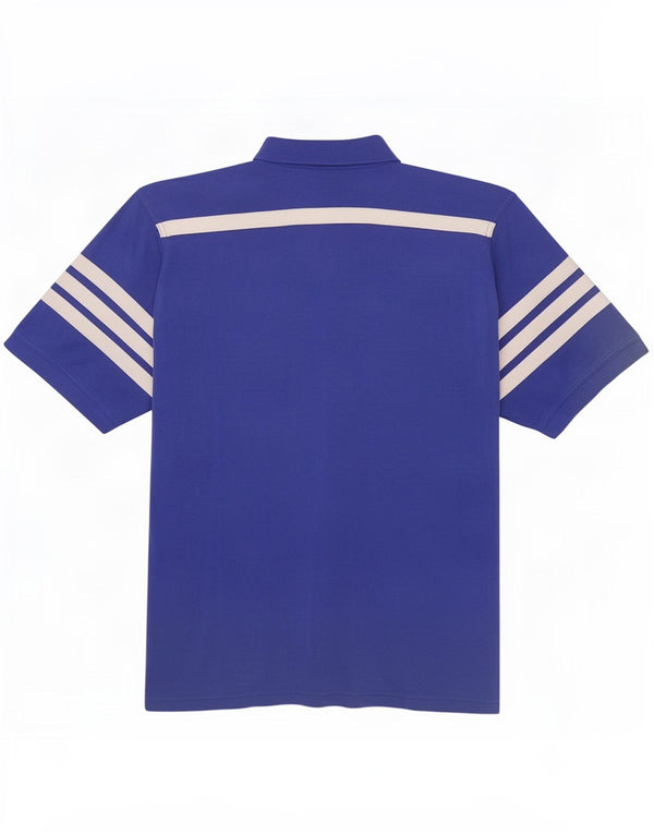 Tricou polo Adidas pentru bărbați Marea Britanie 38/40, bumbac color bloc albastru mediu