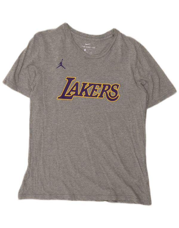 Tricou grafic Nike Lakers pentru băieți Top 14-15 ani mare bumbac gri