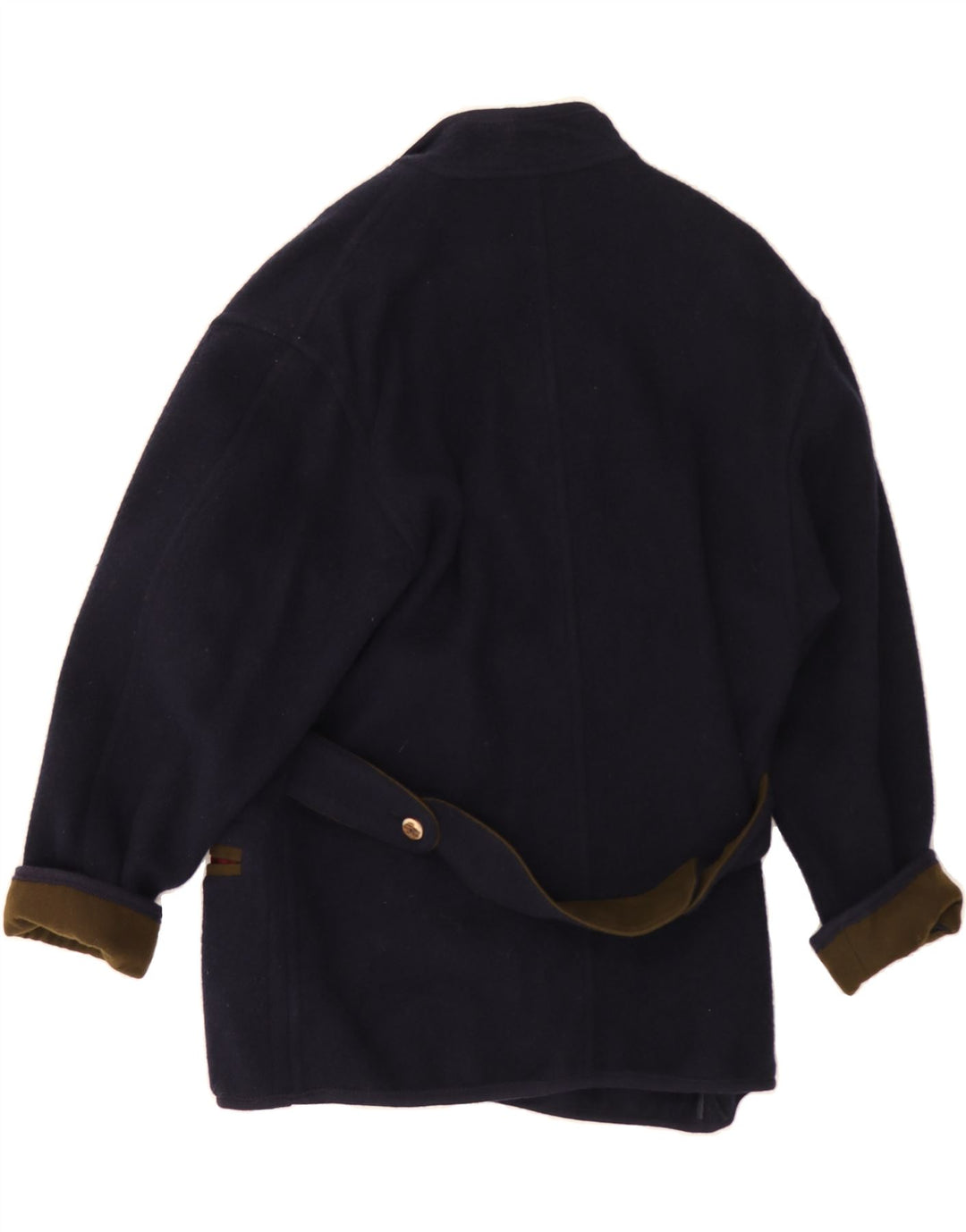 SCHNEIDERS Womens Overcoat UK 12 Medium Navy Blue Wool Vintage Schneiders and Second-Hand Schneiders from Messina Hembry 