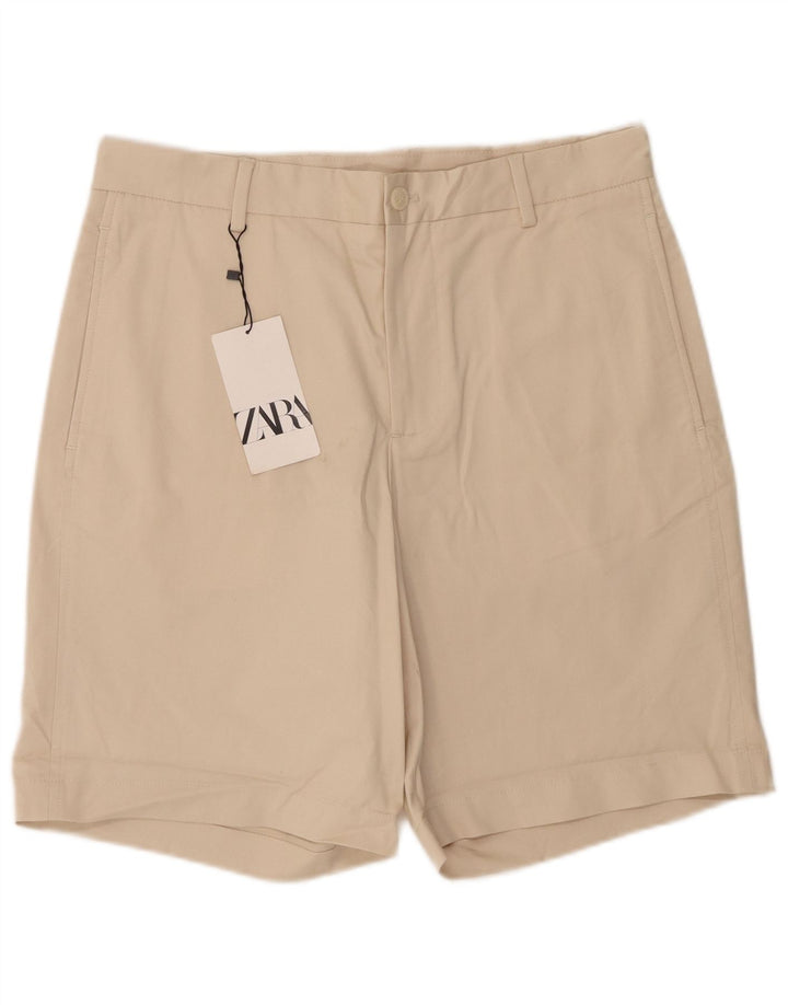 Pantaloni scurți chino pentru bărbați Zara W32 Bumbac Bej Mediu