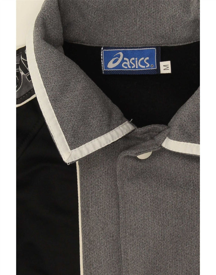Jachetă de top pentru trening grafic Asics pentru bărbați, mediu negru, bloc de culoare