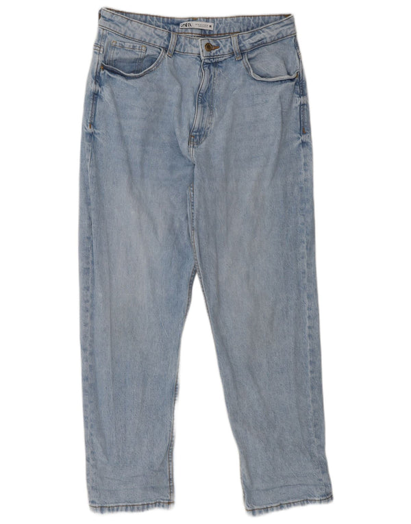 Blugi conici pentru femei Zara EU 42 Large W32 L27 Blue Bumbac