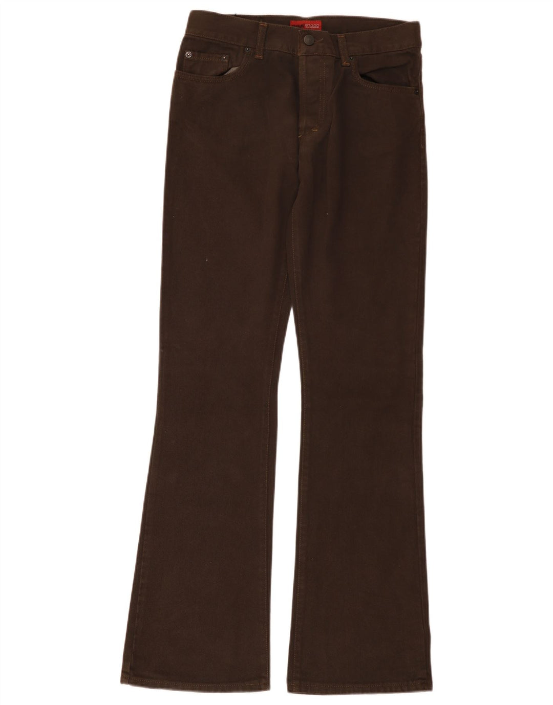 VINTAGE Womens Bootcut Jeans W30 L34 Brown Cotton