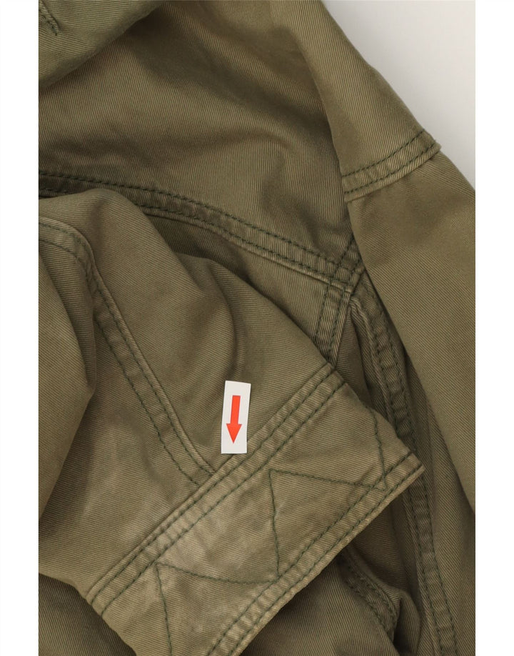 Jachetă parka cu glugă NIKE pentru bărbați UK 39/41 bumbac kaki mediu