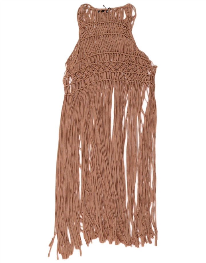 Rochie de plajă din croșetat pentru femei Zara UK 12 Medium Bej Poliester