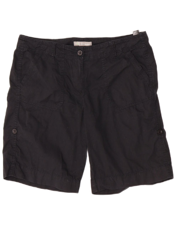 Pantaloni scurti chino pentru femei Marks & Spencer UK 14 Large W34 Bumbac negru