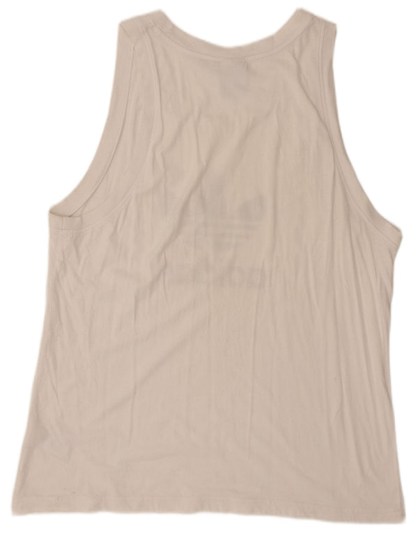 Vesta grafică pentru bărbați Adidas XL, bumbac alb