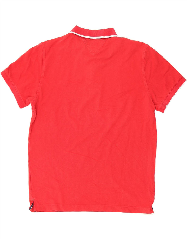 TOMMY HILFIGER Mens Golf Polo Shirt Large Red Vintage Tommy Hilfiger and Second-Hand Tommy Hilfiger from Messina Hembry 
