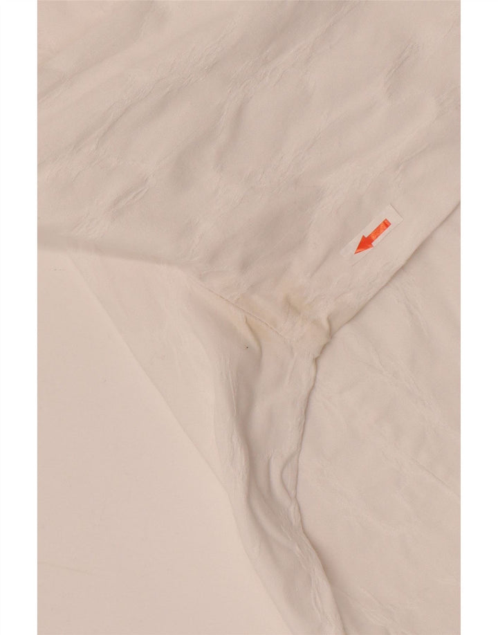 Bluză cămașă cu mânecă lungă pentru femei Vintage UK 14 Medium White