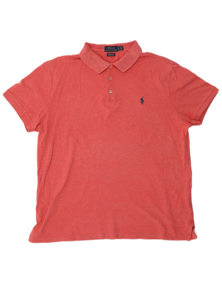 POLO RALPH LAUREN Tricou polo personalizat pentru bărbați, XL, roșu, bumbac