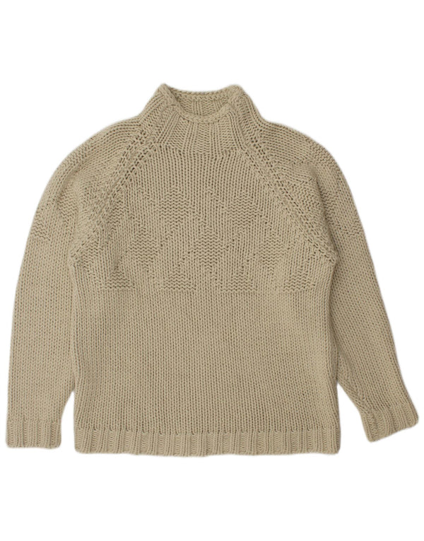 Pulover cu gât țestoasă pentru femei Marlboro Classics UK 14 Large Off White
