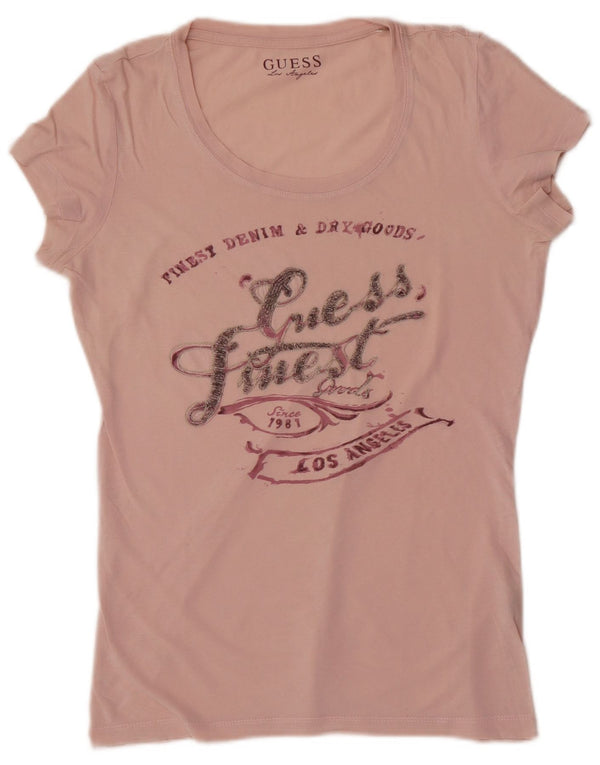 Tricou grafic Guess pentru femei Top UK 12 Medium Pink