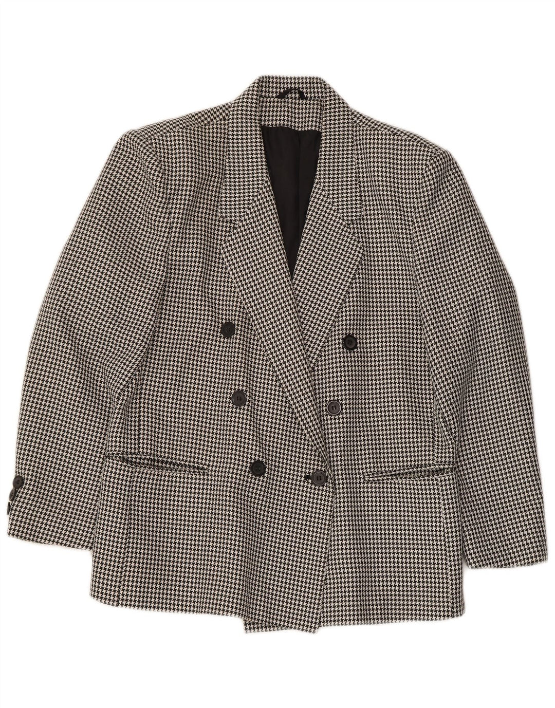 Jachetă blazer pentru femei CLASSIC la două piepturi UK 14, mare, negru, picior de gală