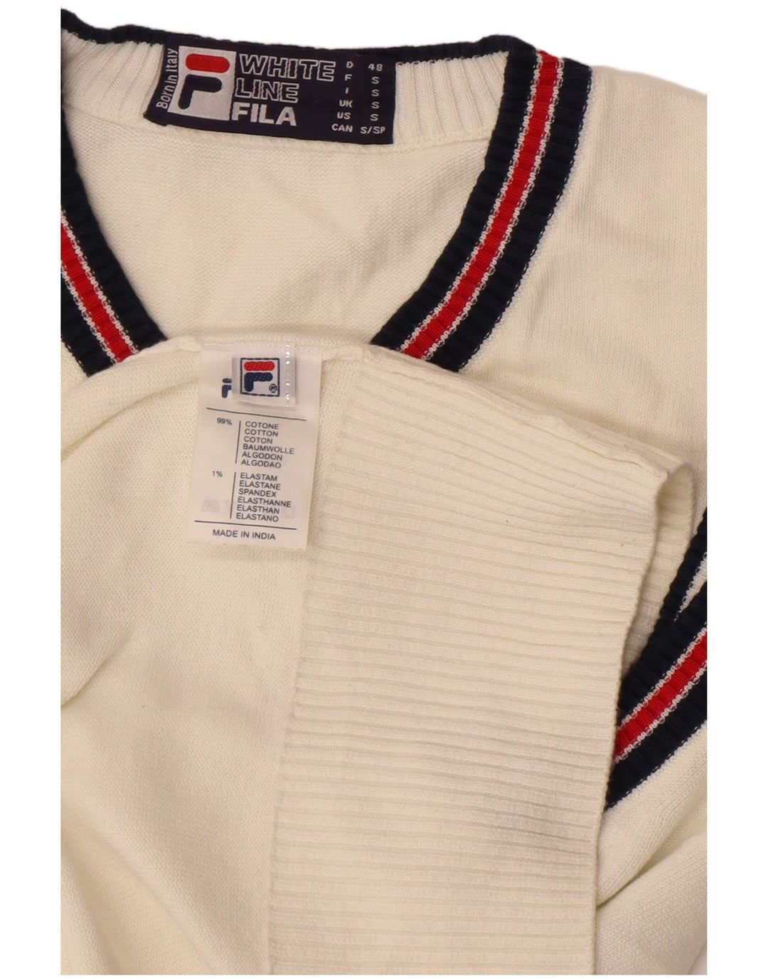 Fila Mens Vest Tank Top Bumbac Alb Mic