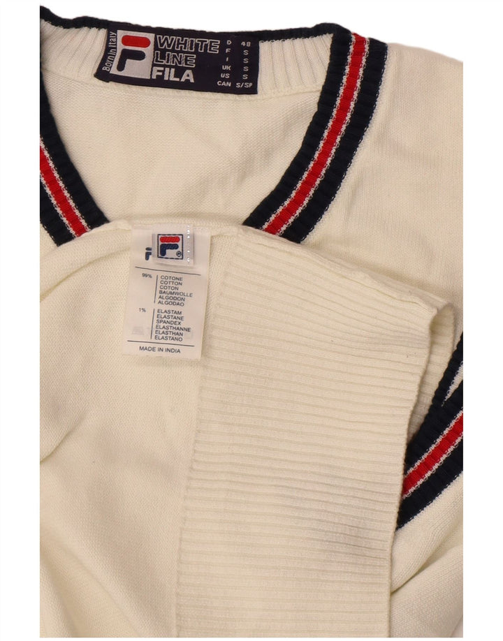 Fila Mens Vest Tank Top Bumbac Alb Mic