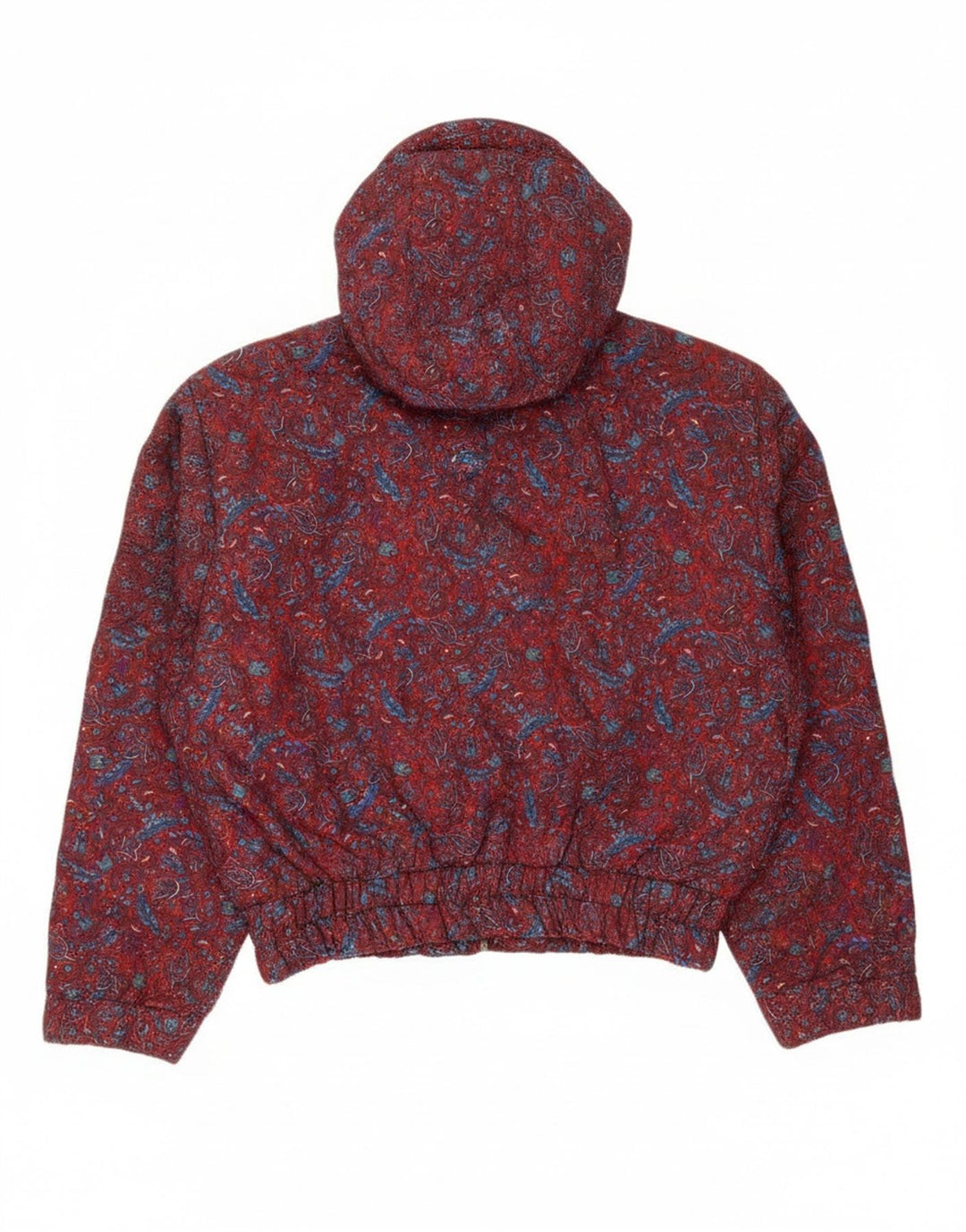 oltre Jachetă bomber supradimensionată cu glugă pentru femei UK 10 Small Red Paisley