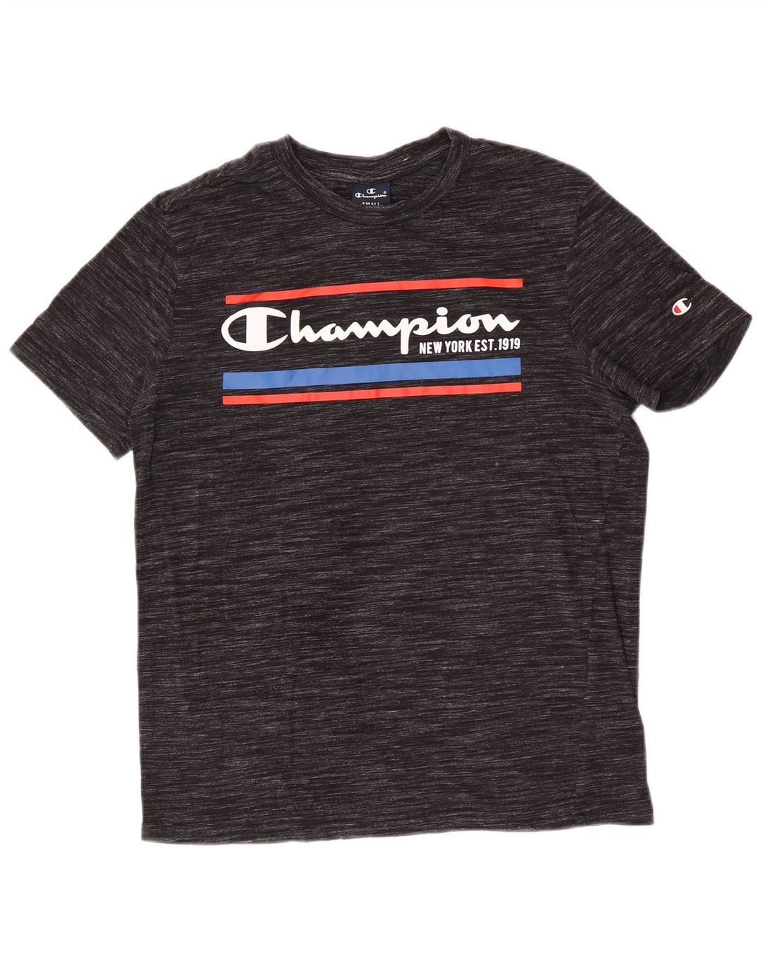 Tricou grafic pentru bărbați Champion Top mic gri cu dungi