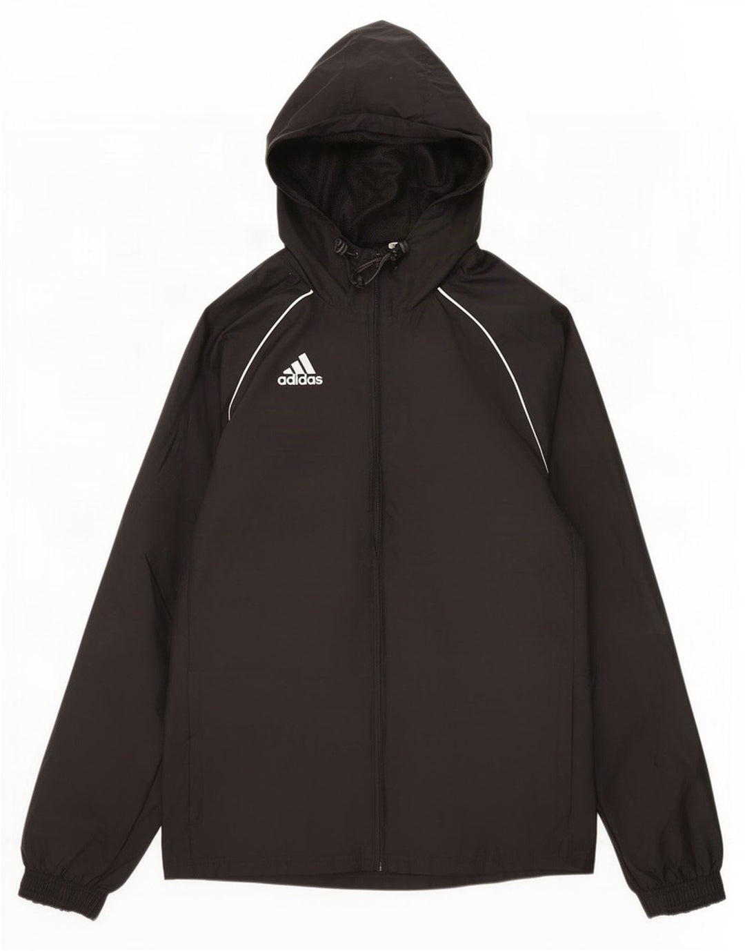 Jachetă de ploaie cu glugă pentru bărbați Adidas UK 36 Poliamidă neagră mică